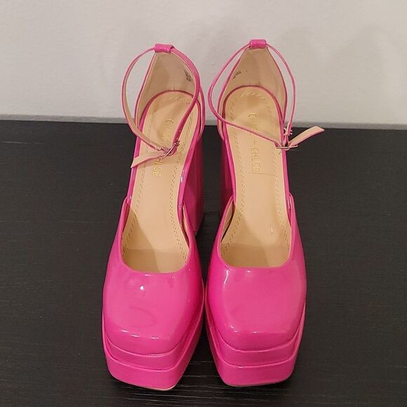 BRAND NEW CHASE +CHLOE WOLFE BLOCK  HIGH HEEL PLATFORM PUMP R2 - Picture 2 of 16